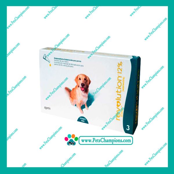 ZOETIS -  Pipetas Revolution 12% Perros de 20 a 40Kg (3 Unidades)