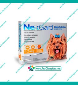 Nex Gard – Antipulgas Comprimidos 2-4kg