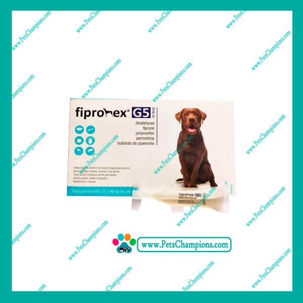 Agrovet Market Fipronex G5 Drop On 20kg-40kg - Caja de 05 Pipetas