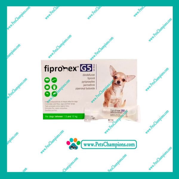 Agrovet Market Fipronex G5 Drop On 1.5kg-10kg - Caja de 05 Pipetas