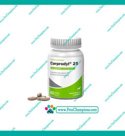 Agrovet Market Carpodryl 25mg – Frasco de 40Tabletas