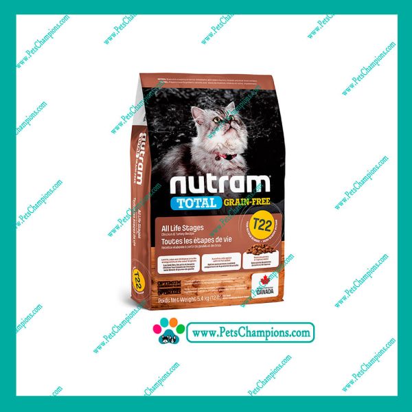 Nutram T22 Total Grain-Free Turkey, Chicken & Duck Cat 2 Kg