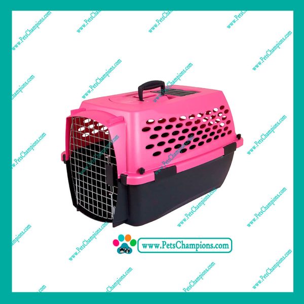 PET MATE - TRANSPORTADOR VARI KENNEL FASHION EXTRA PEQUEÑO ROSADO C/NEGRO