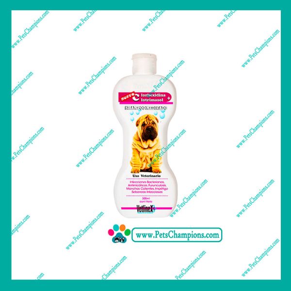 VETLINEX - SHAMPOO RUFO CLOTRIMAZOL + CLORHEXIDINA