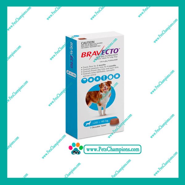 BRAVECTO COMPRIMIDO  – ANTIPULGAS  20-40kg