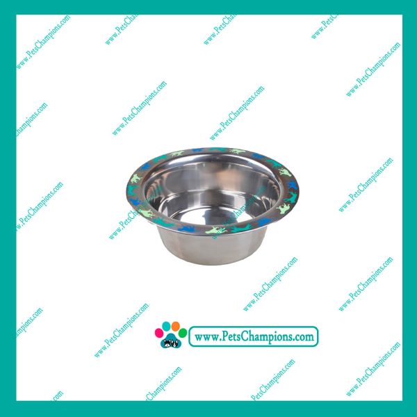 Vanness - Plato De Acero Mediano Borde Decorado 946ml