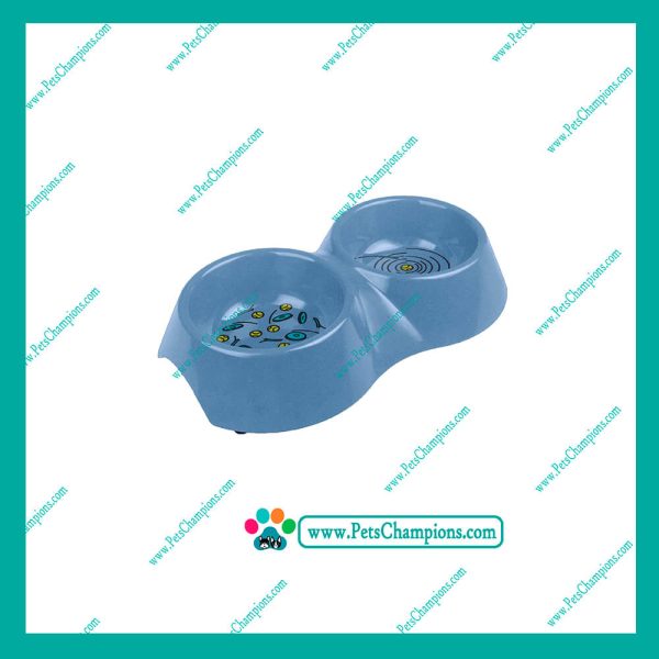 Vanness - Ecoware Plato Doble Pequeño con Patas de Silicona Antideslizantes