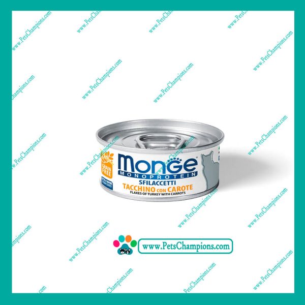 Monge - Feline Adult Monoprotein Pavo y Zanahoria 80gr