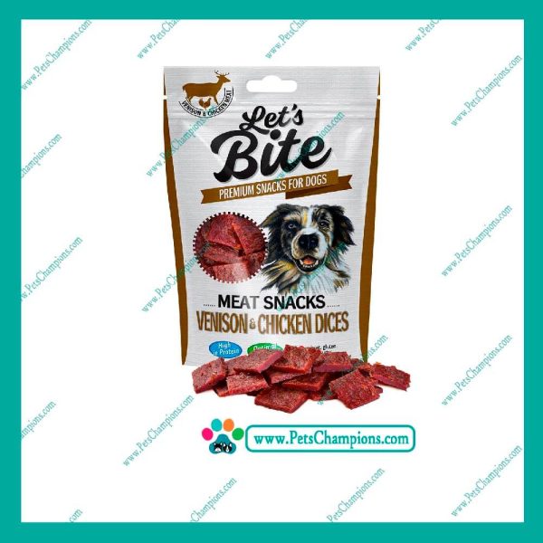 Let´s Bite Meat Snacks Venison & Chicken Dices 80gr
