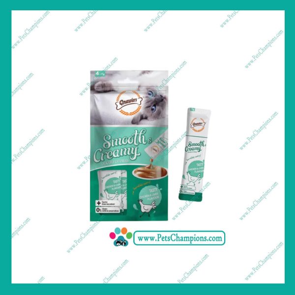 Gnawlers Smooth Creamy Pollo e Hígado Snacks Gato