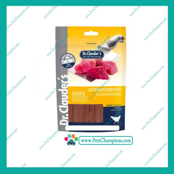 Dr. Clauder’s  Snack  Filets Chicken Brust - Filetes de Pechuga de Pollo  80Gr