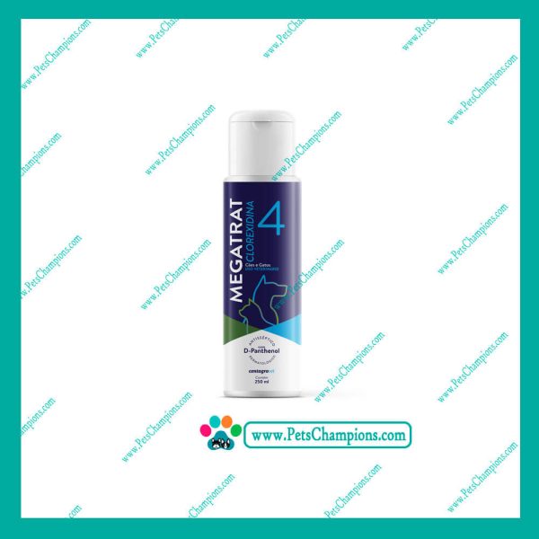 Centagrovet Megatrat4 - Shampoo Clorexidina con D-Panthenol 250ml