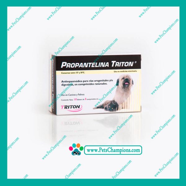 Triton Vet Propantelina Triton Caja de 16 Tabletas