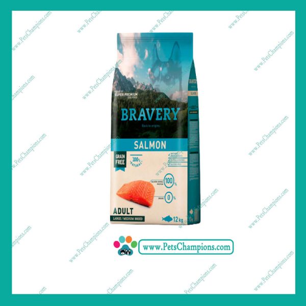 Bravery Salmon Adult Large/Medium Breed 12 Kg